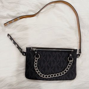 Michael Kors, The Signature Logo Pull Chain Belt Bag
